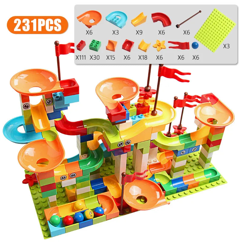 77-308PCS Marble Race Run Big Block