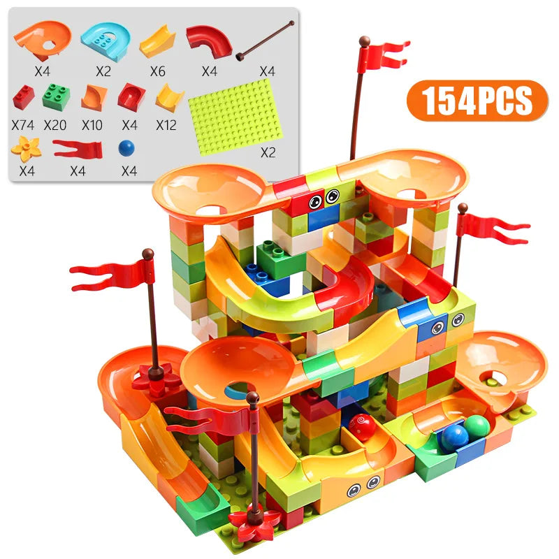 77-308PCS Marble Race Run Big Block