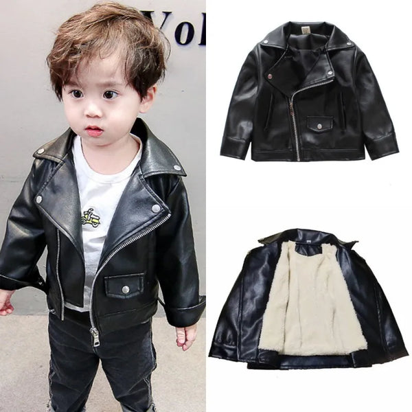 Faux Leather Bomber Jacket