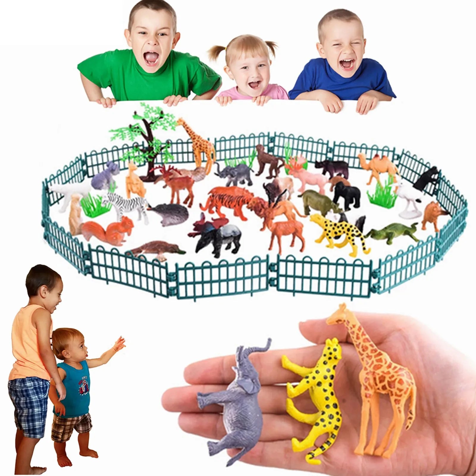 53Pcs/set Animal Toy Simulation