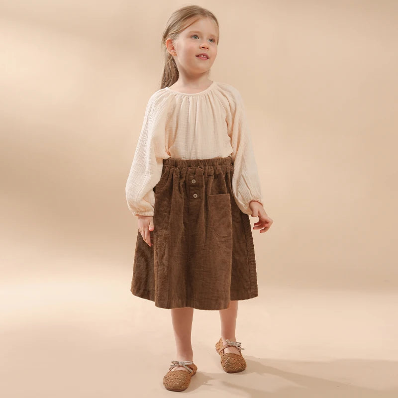 Cotton Retro Corduroy Skirt