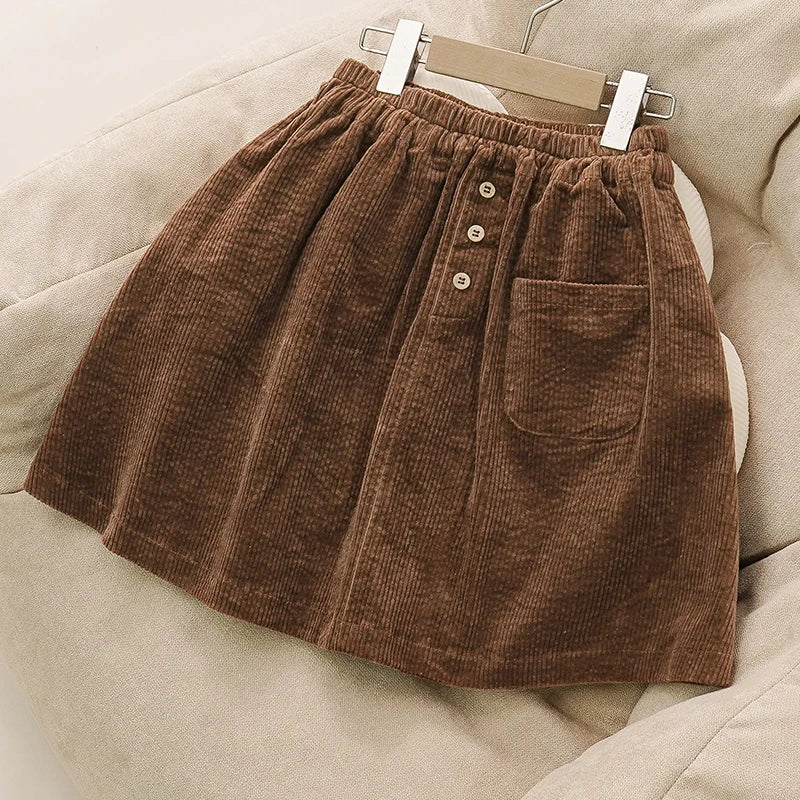 Cotton Retro Corduroy Skirt