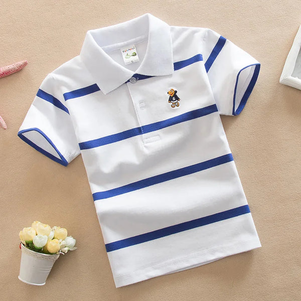 Stripes Short Sleeve Polo Shirt