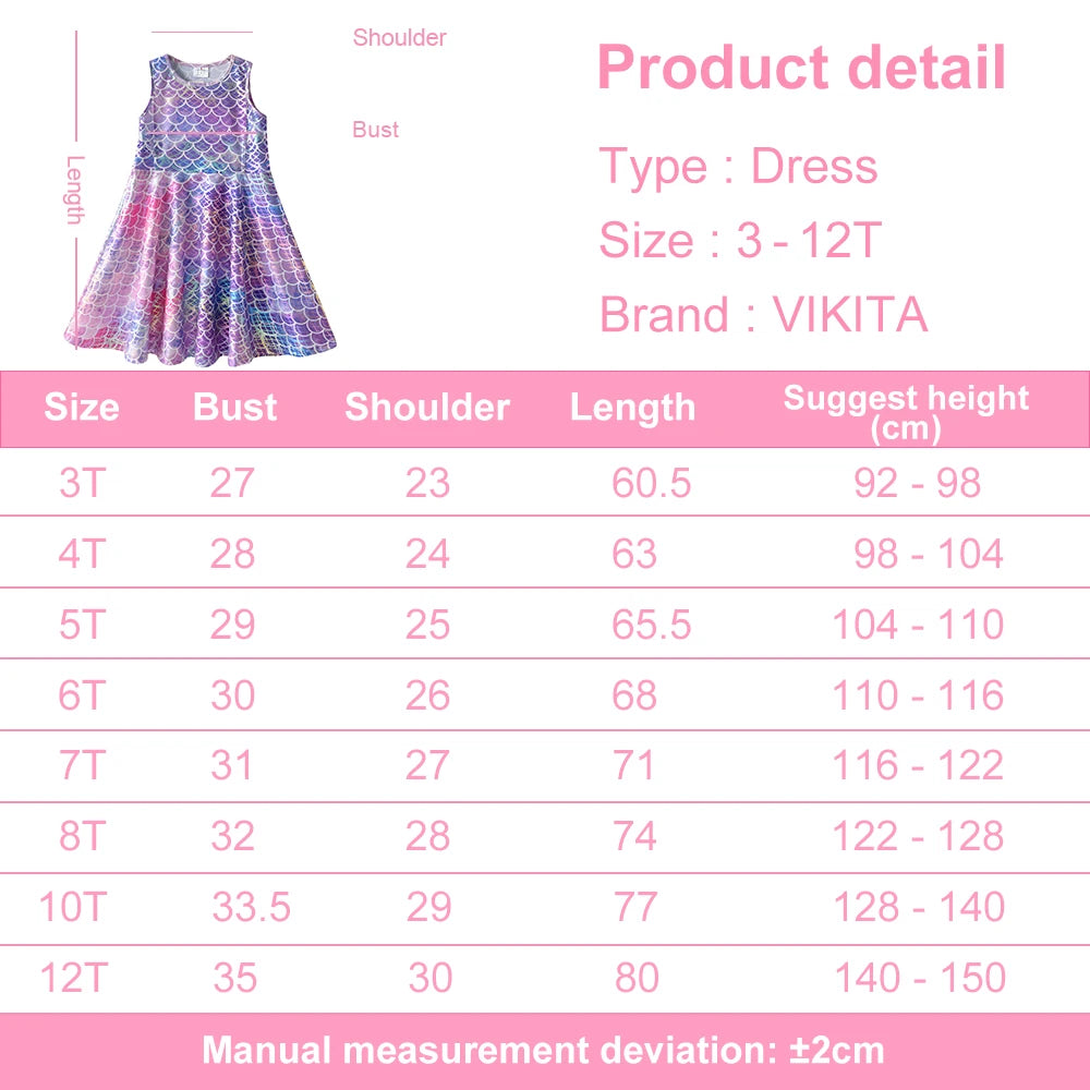 Mermaid Pattern Sleeveless Dress