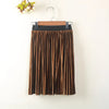 Velvet Pleated Skirt