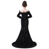 Floor Length Feather Sequin Dress