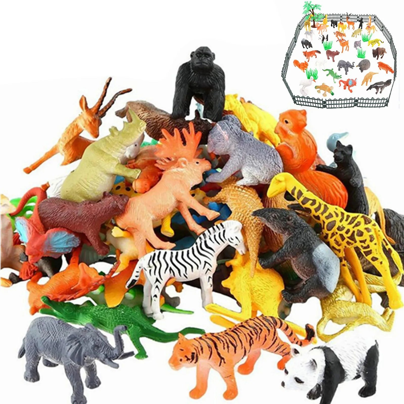 53Pcs/set Animal Toy Simulation