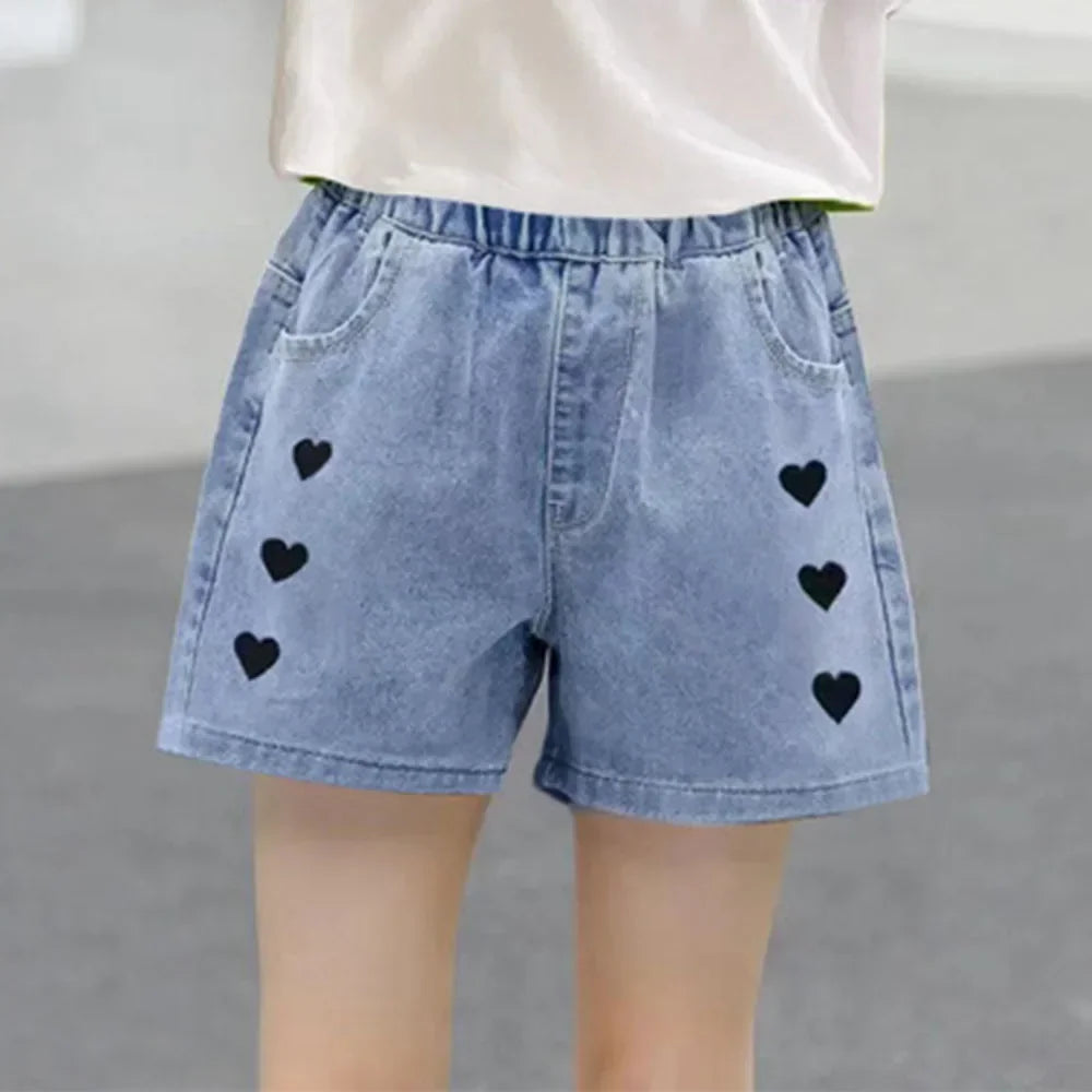 Printed Casual Denim Shorts