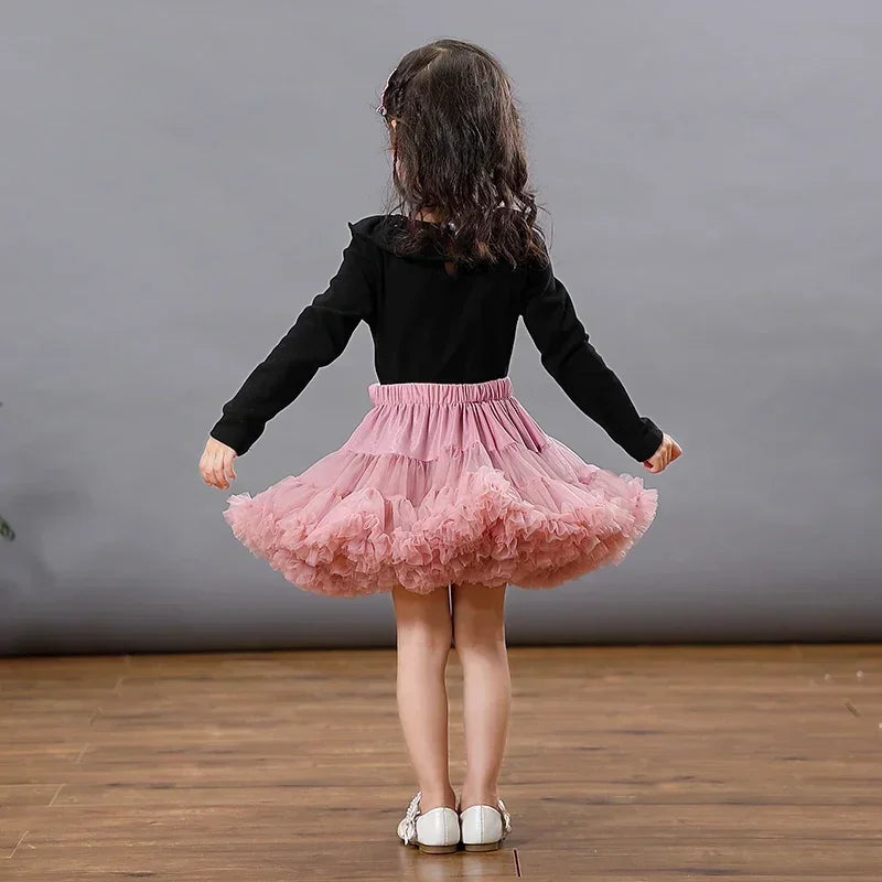 Solid Fluffy Tulle Tutu Skirt