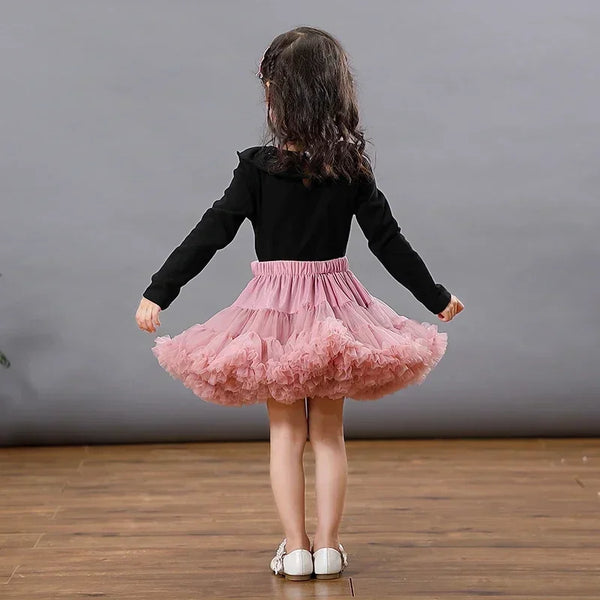 Solid Fluffy Tulle Tutu Skirt