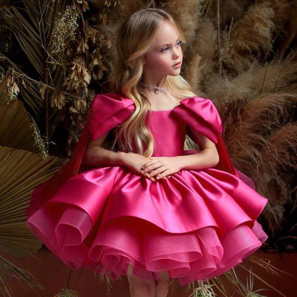 Bow Bubble Sleeves Princess Dress