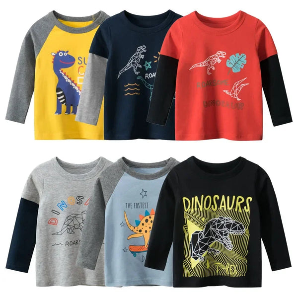 Cartoon Dinosaur Long Sleeve T Shirt