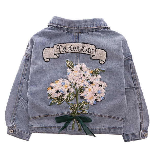 Flower Embroidery Denim Jacket